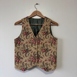 Vintage 90s Floral Tapestry Vest